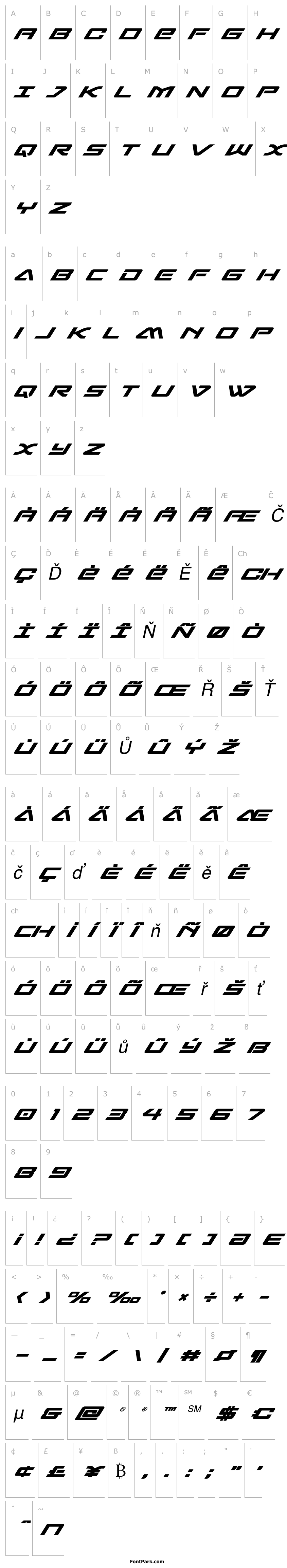 Overview Sabre Shark Semi-Bold Italic