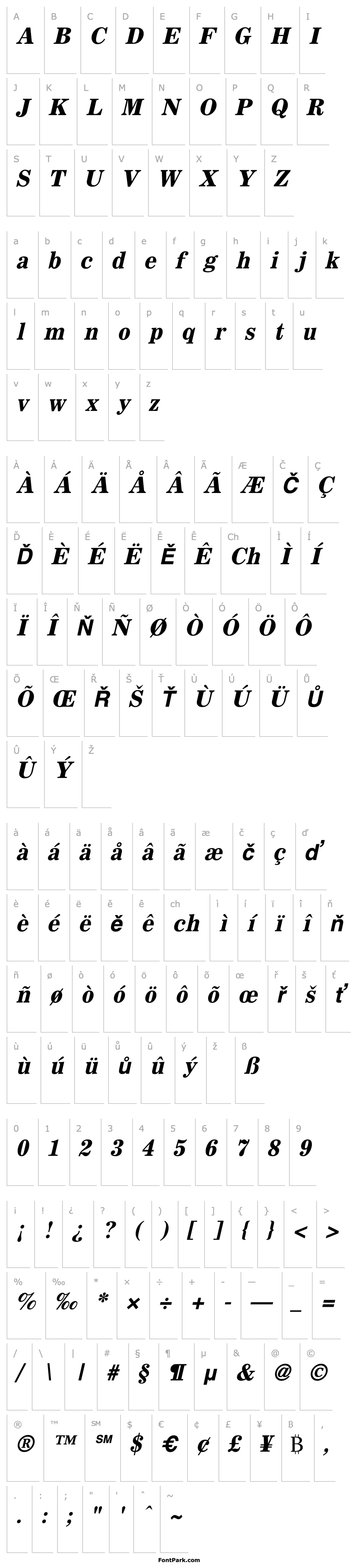 Přehled Sachem Bold-Oblique