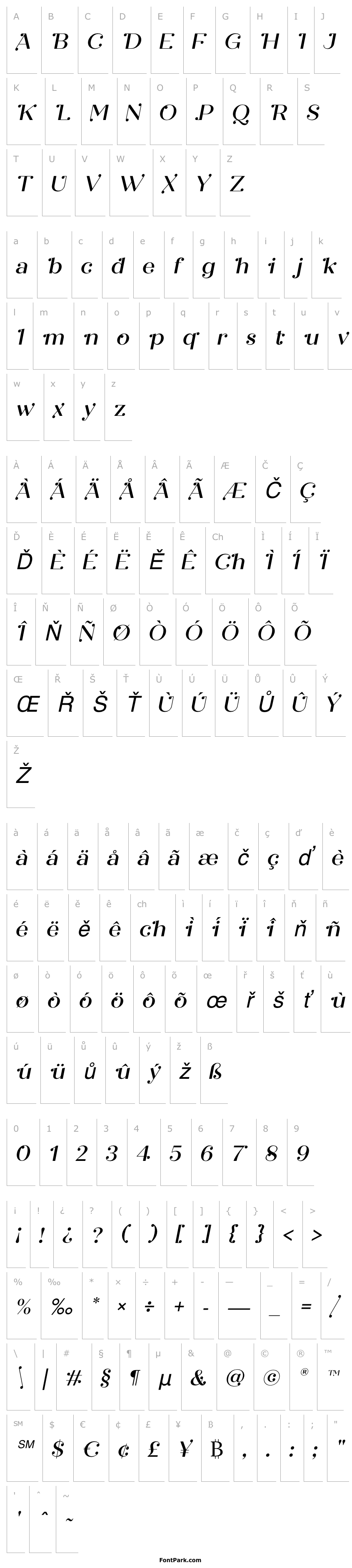 Přehled Safira Italic