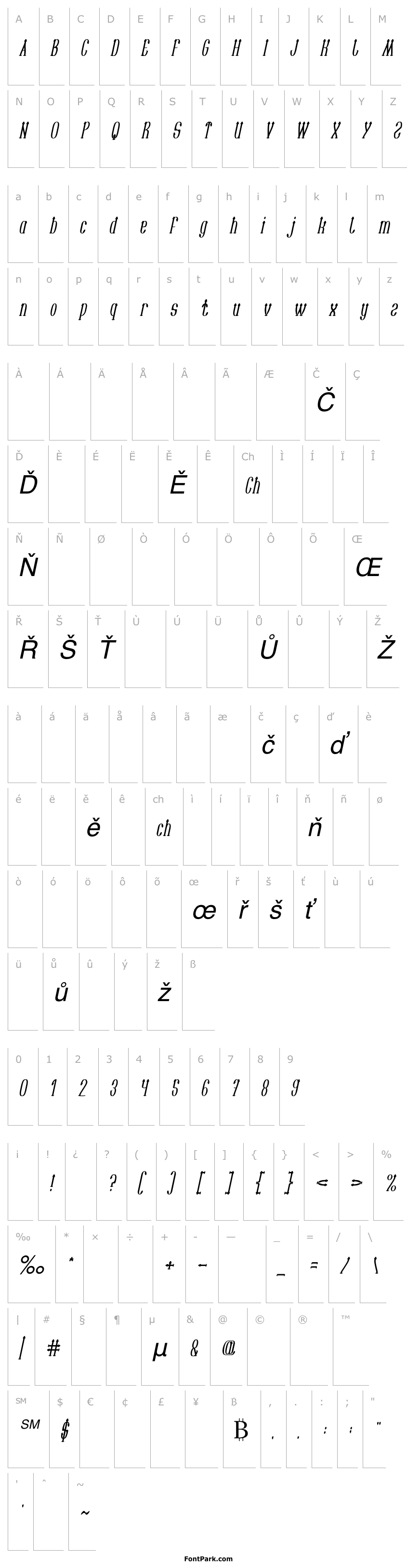 Overview SAILORMAN Italic