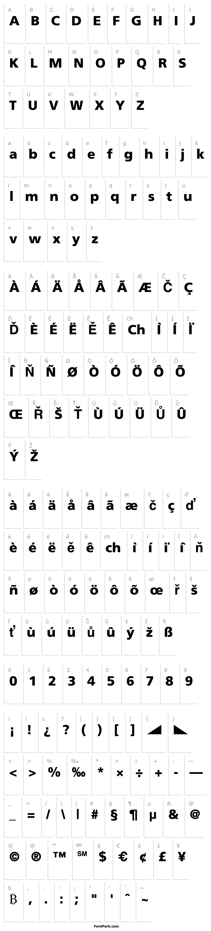 Overview SALFrutiger-XBold