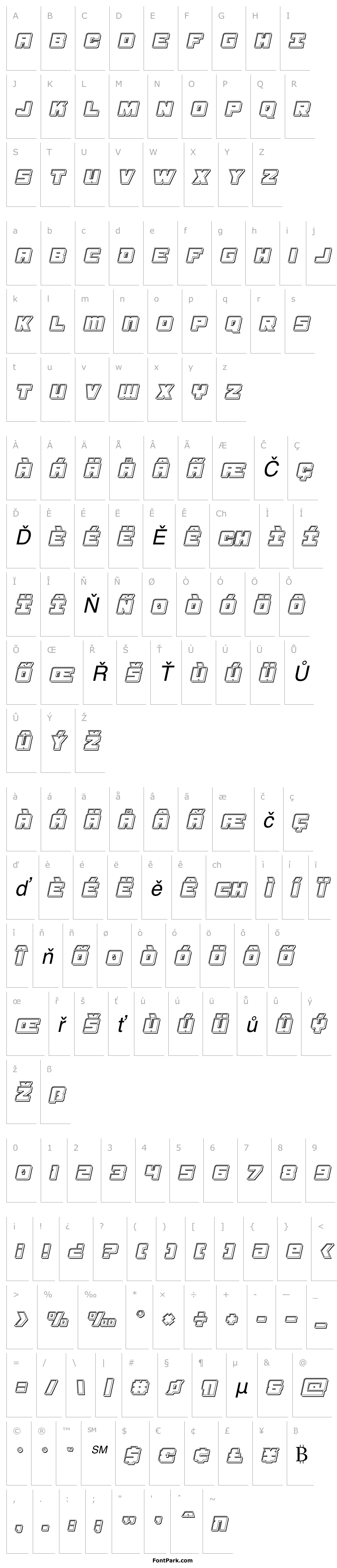 Přehled Samurai Terrapin Engraved Italic