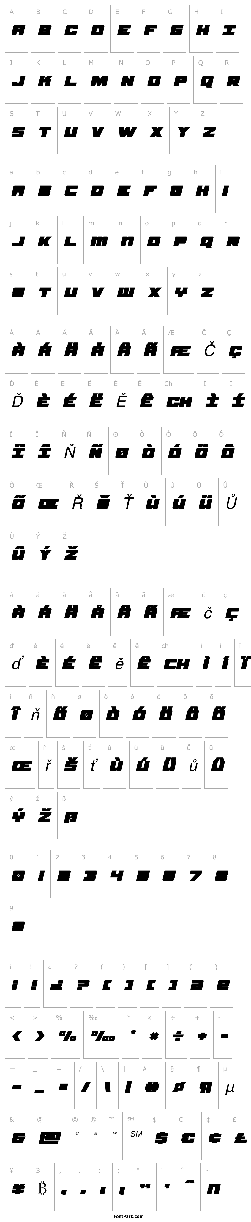 Přehled Samurai Terrapin Expanded Italic