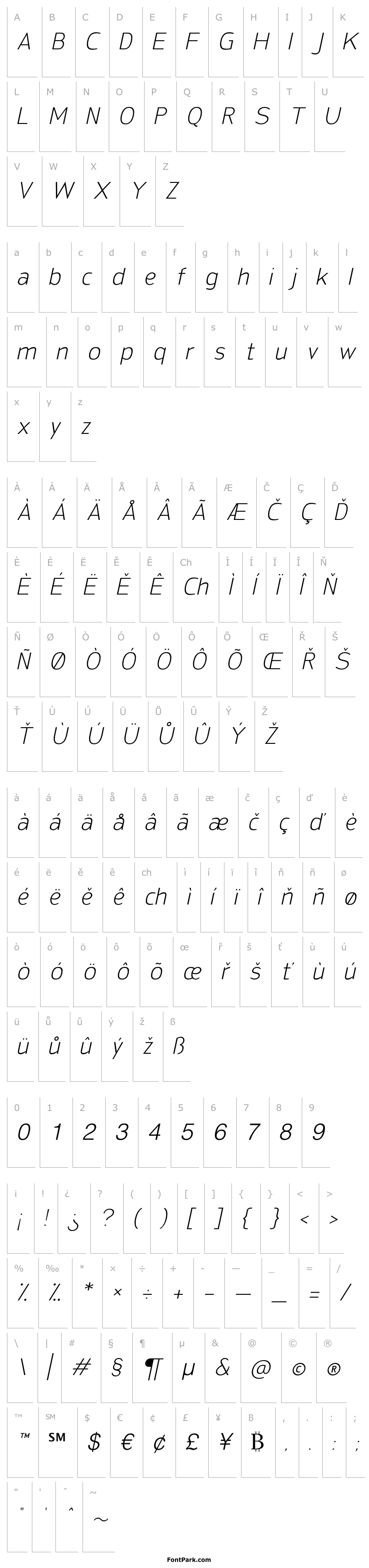 Přehled San Frediano Light Italic