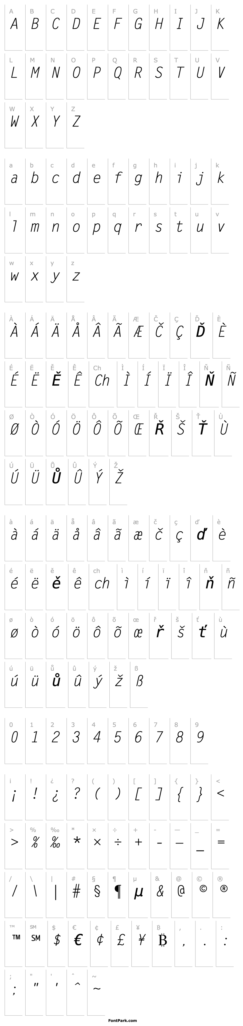 Overview Sandy II Italic