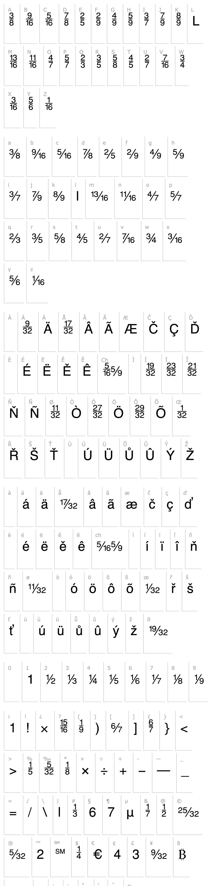 Přehled Sans Fractions Plain