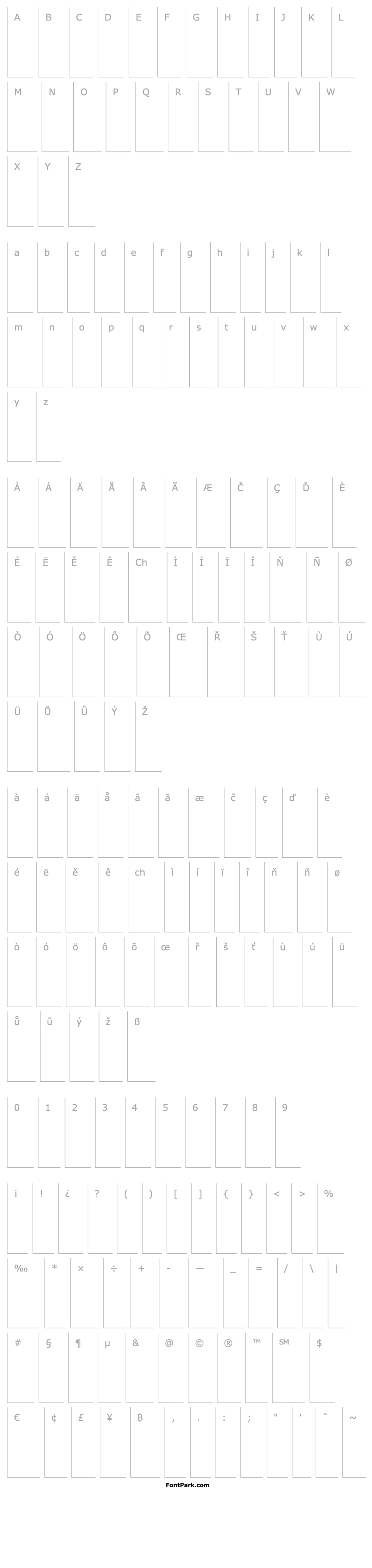 Overview SansSerifExbFLFCond-Italic