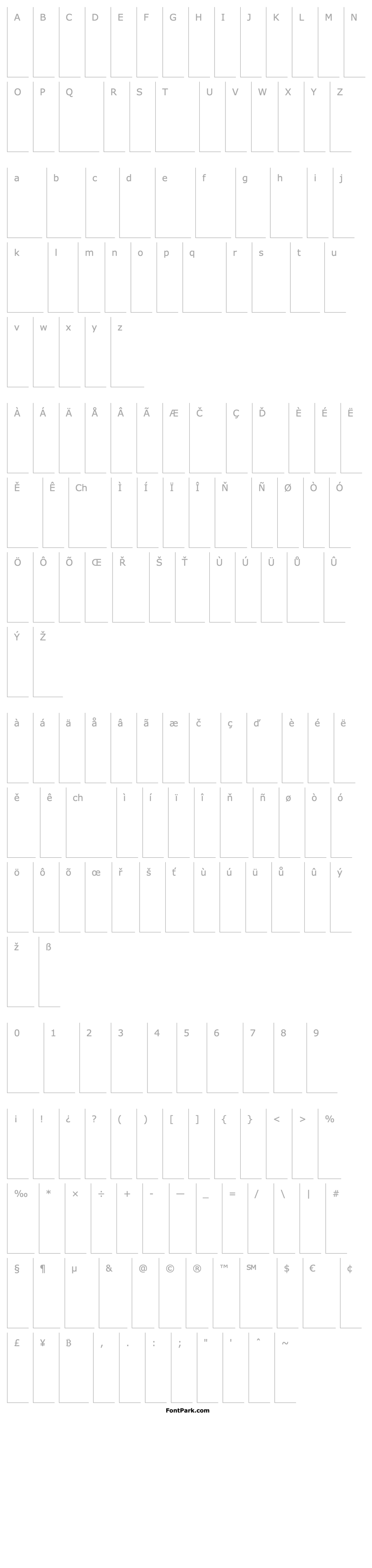 Přehled SaunaLigatures-ItalicSwash