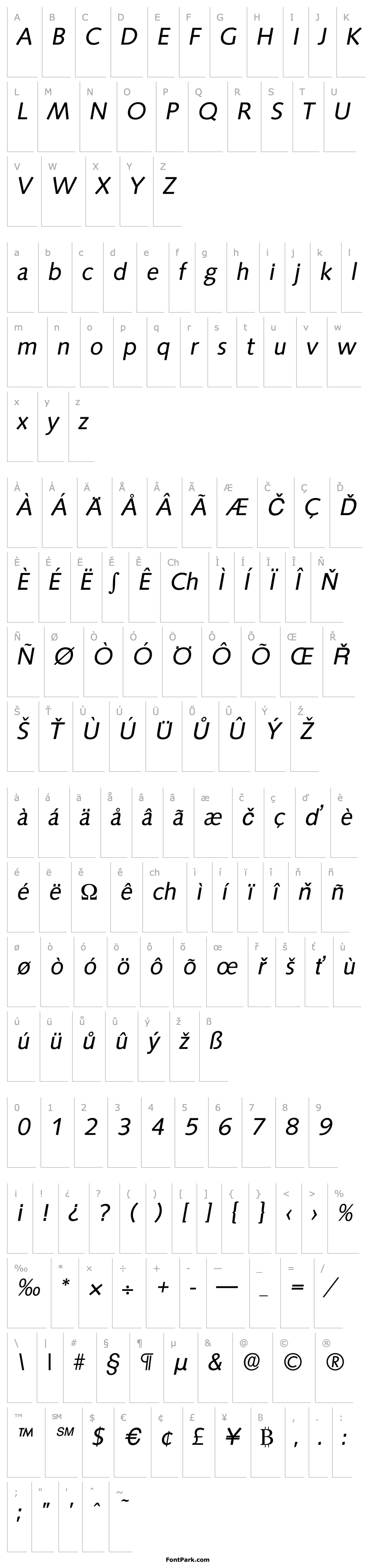 Přehled Saxony-Serial-RegularItalic