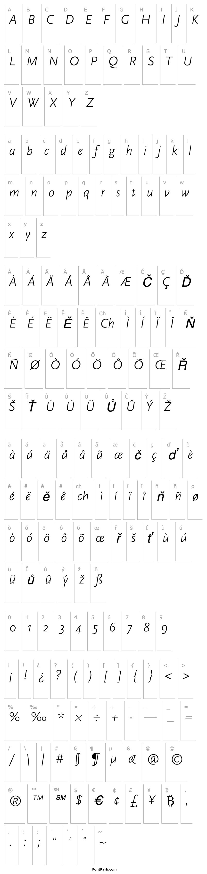 Overview ScalaSans LightItalic