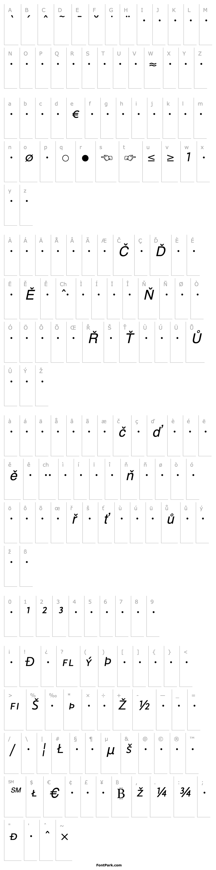 Overview ScalaSans-RegularExpSCItalic