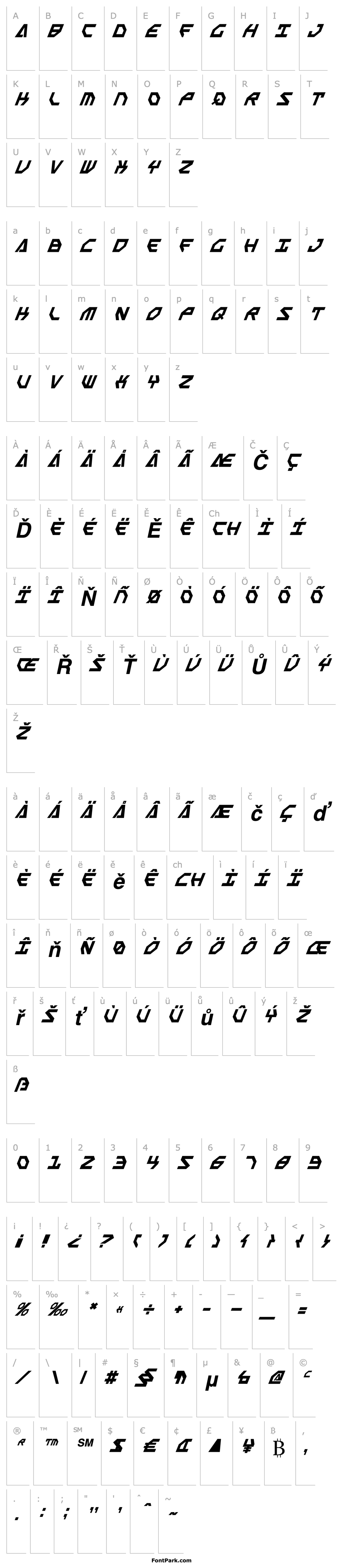 Overview Scarab Script Italic