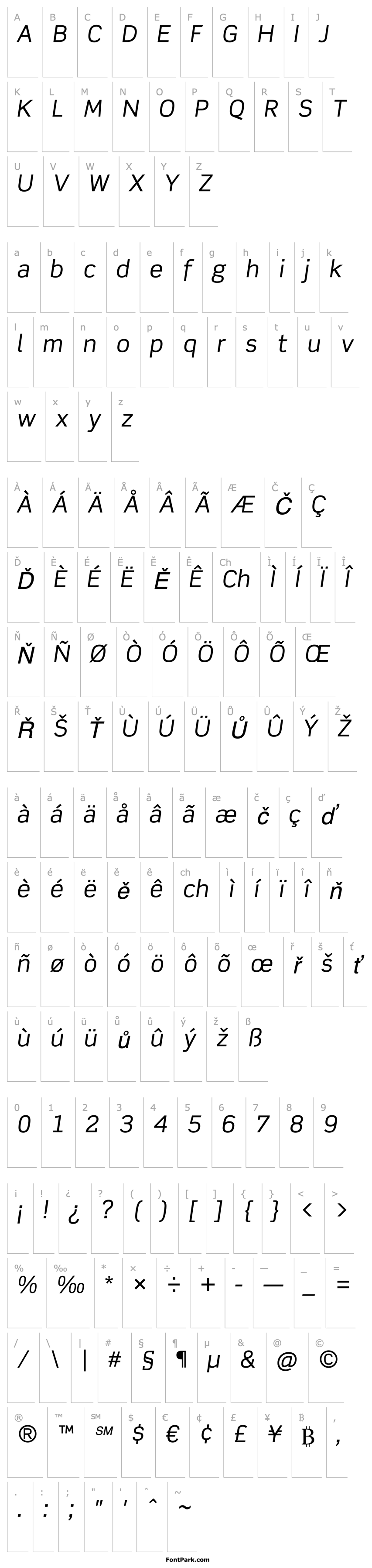 Overview SceneStd-Italic