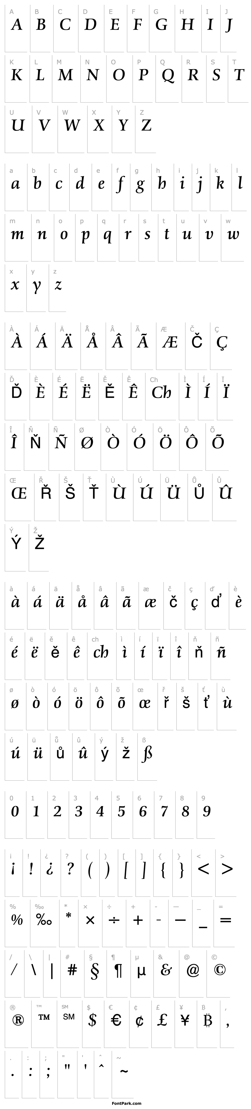 Overview SchneiderAntiquaBQ-Italic