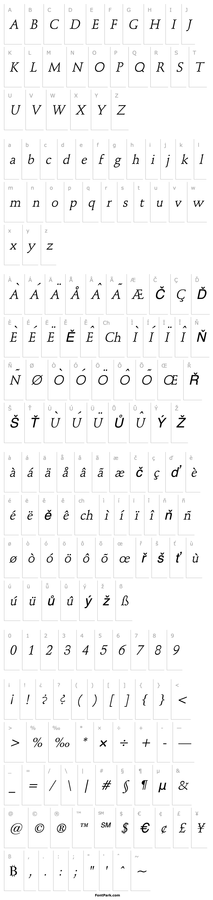 Overview Schroeder Italic