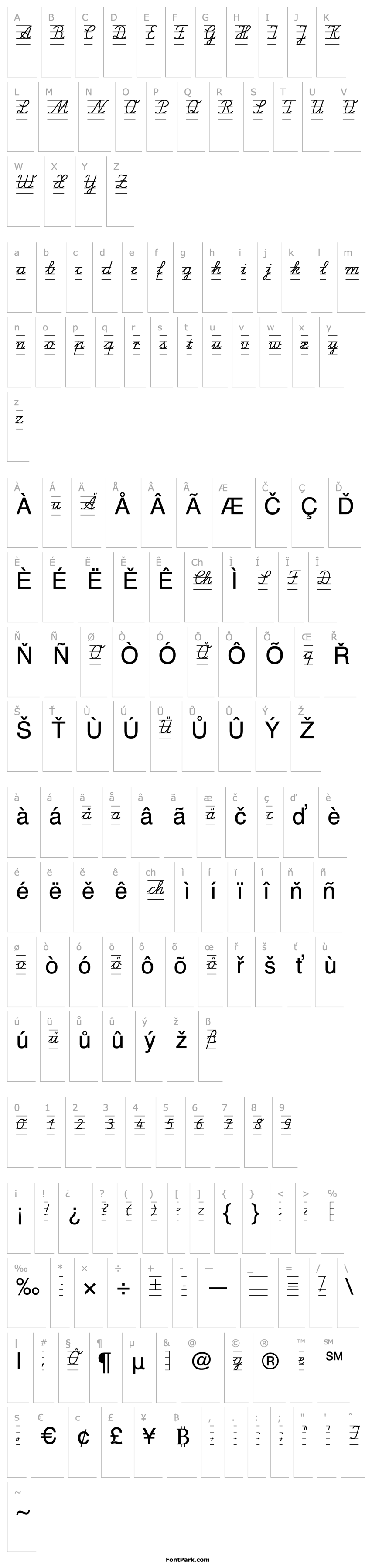 Přehled SchulschriftB-L4