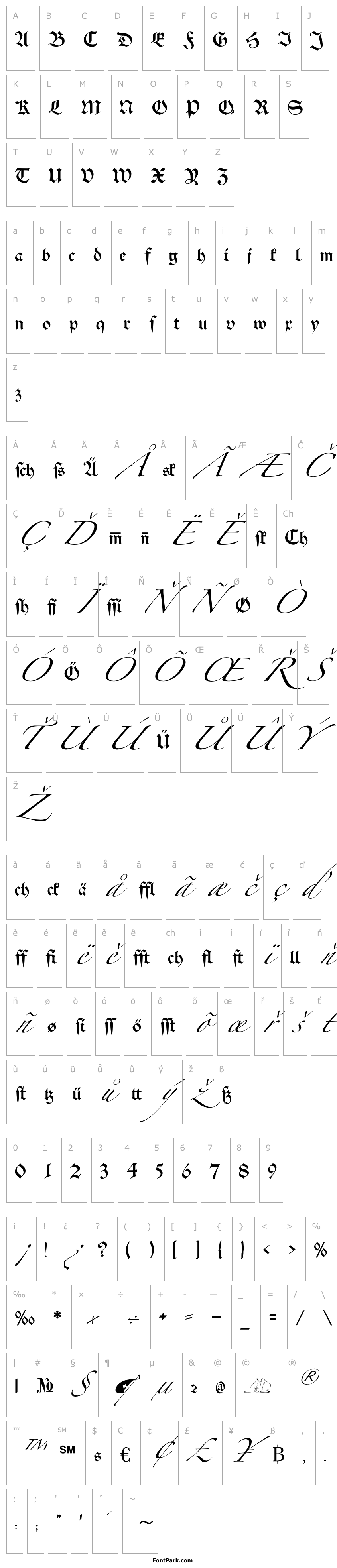 Přehled Schwaben Alt Bold