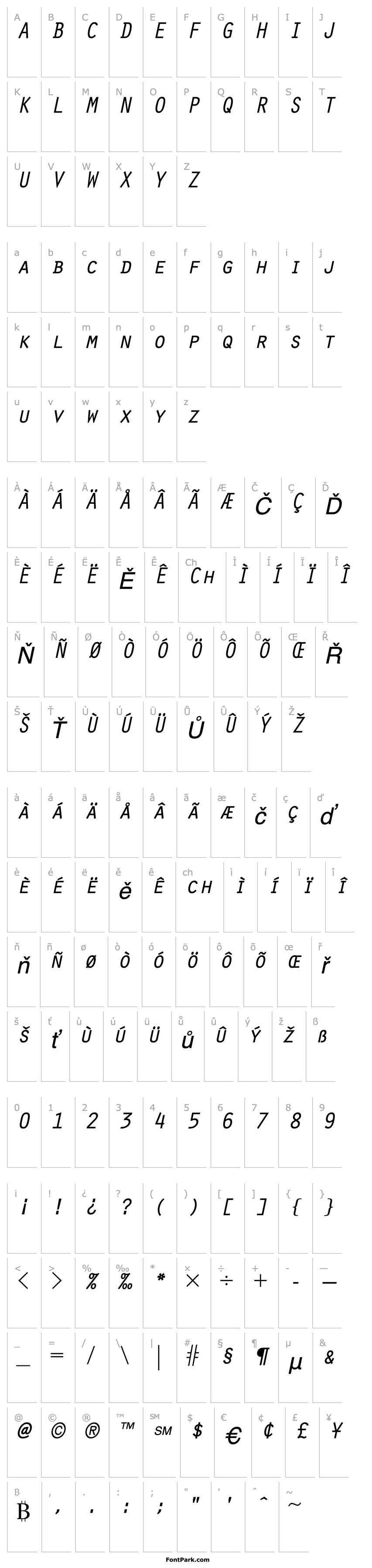 Přehled Scribe SSi Italic Small Caps