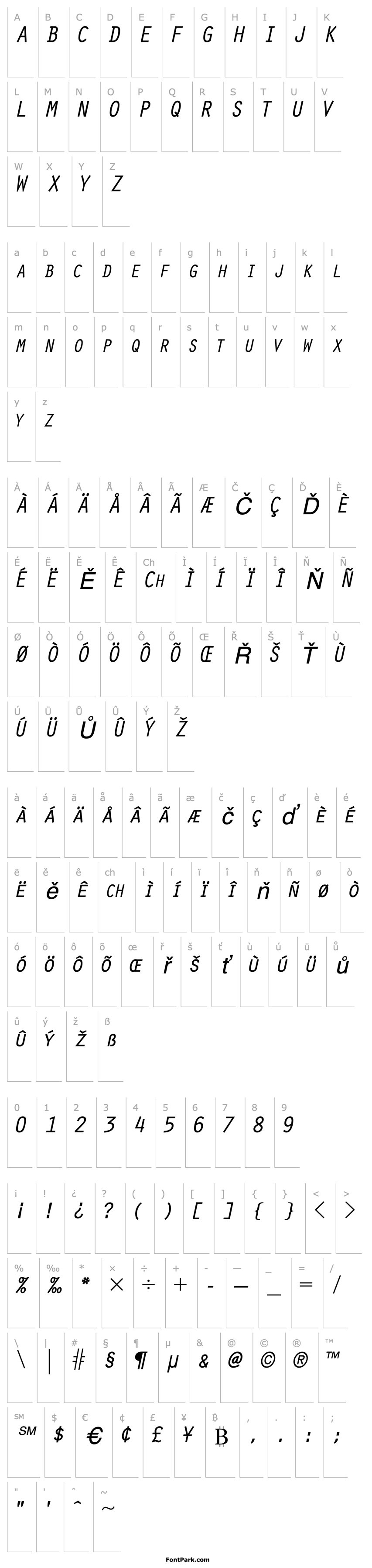 Přehled ScribeSCapsSSK Italic