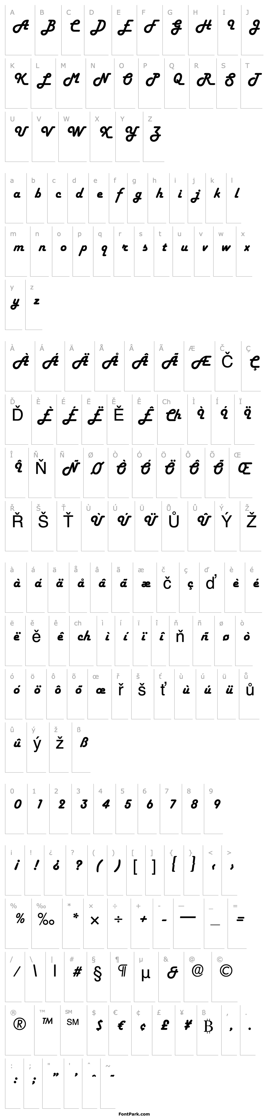 Přehled Script-H652-Regular