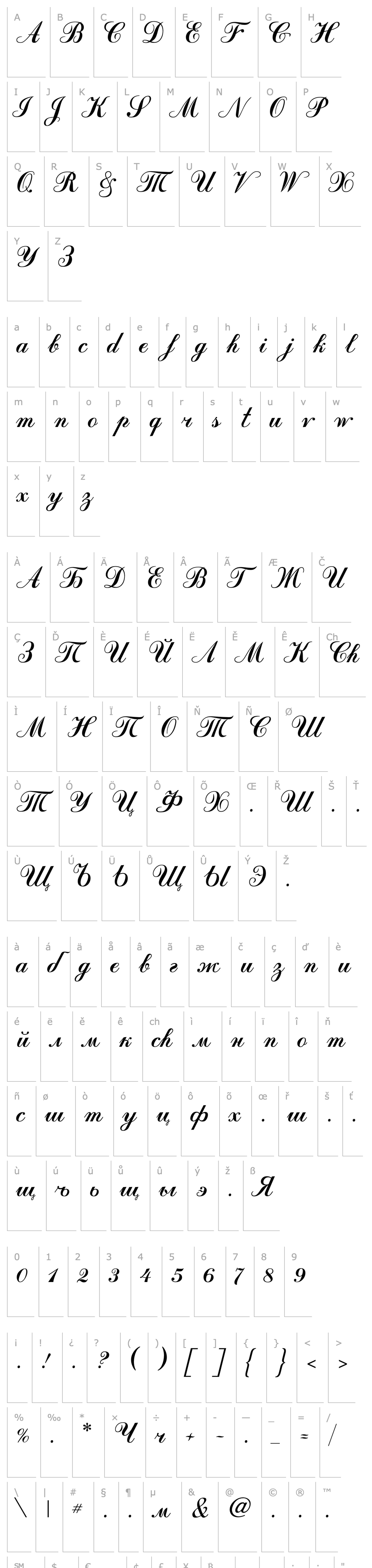 Overview ScriptCyr Regular