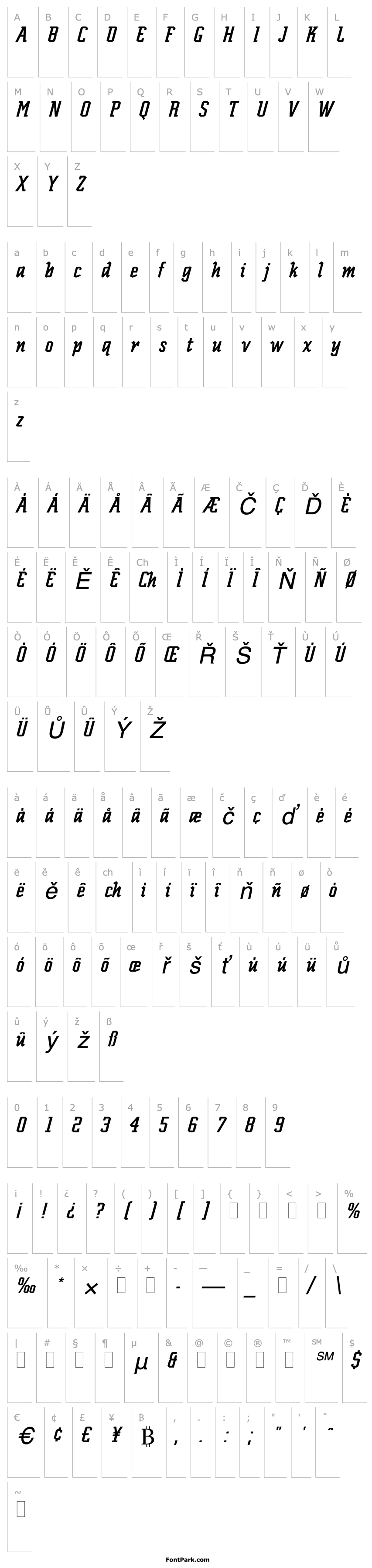 Overview ScriptekItalicPlain