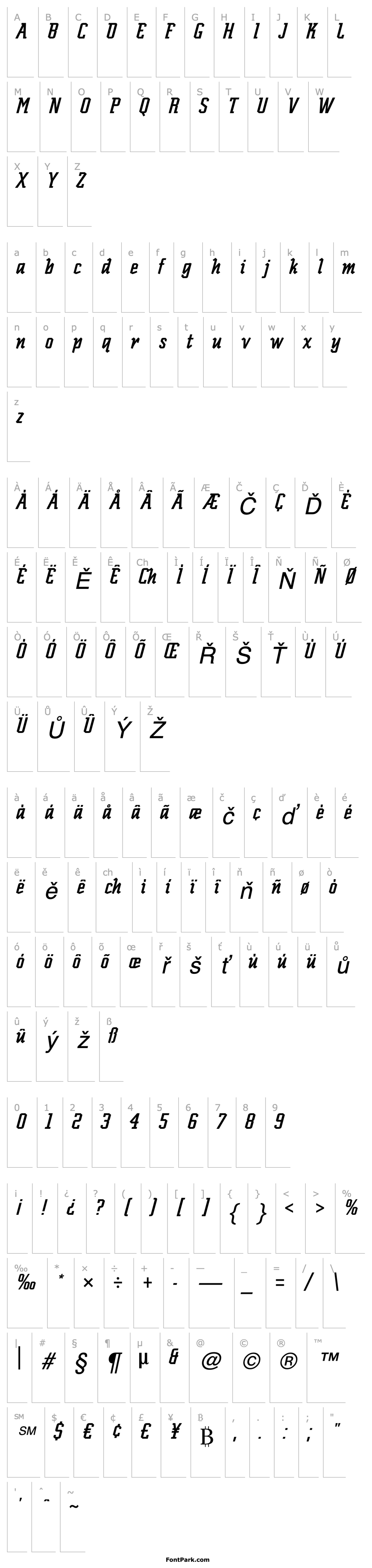 Přehled ScriptekStd-Italic