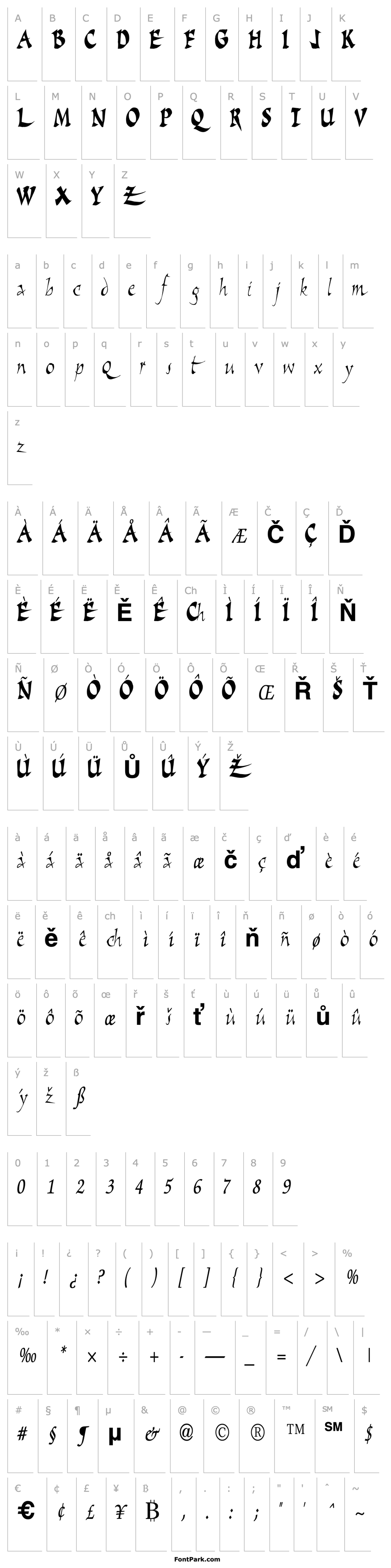 Přehled ScriptSongBold15 Bold ttcon