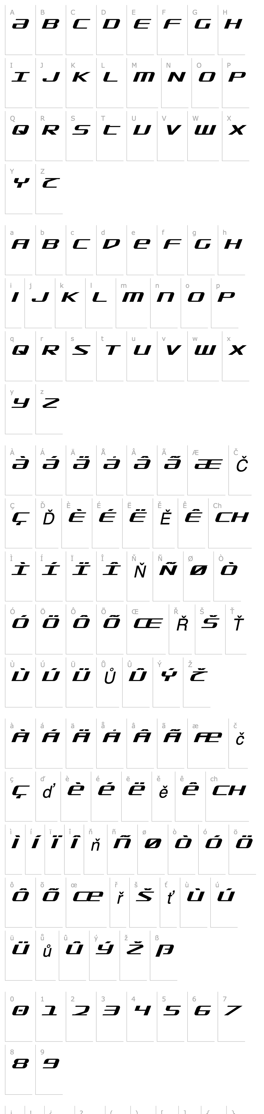 Overview SDF Italic