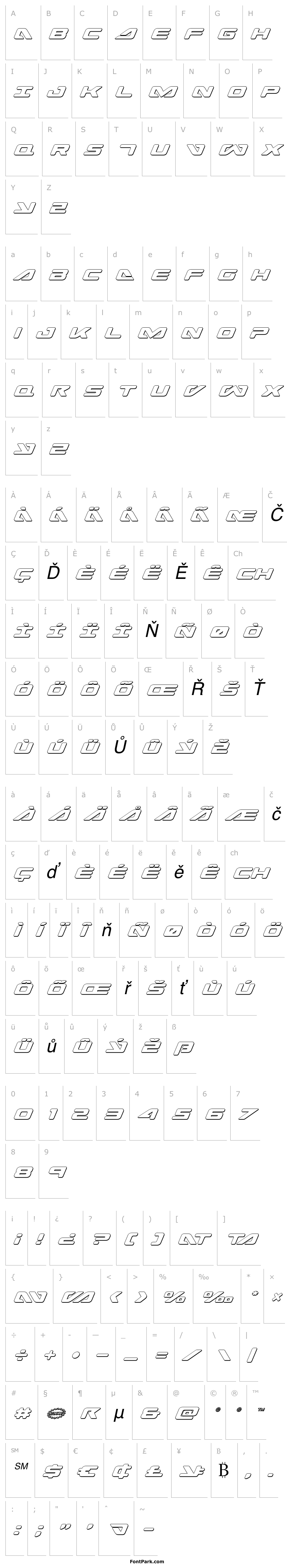 Přehled Sea-Dog Outline Italic