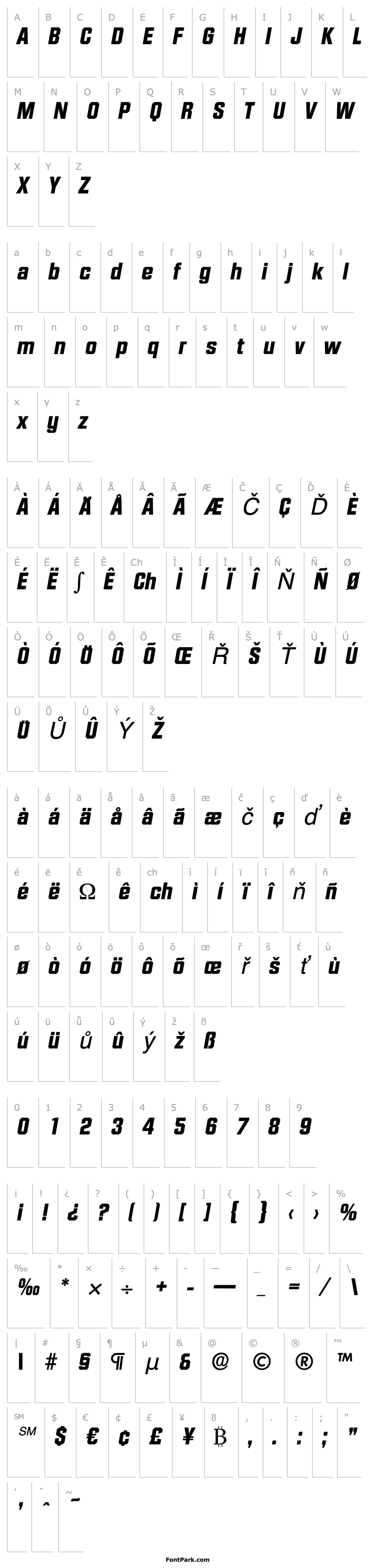 Přehled SeanBecker-ExtraBold Italic