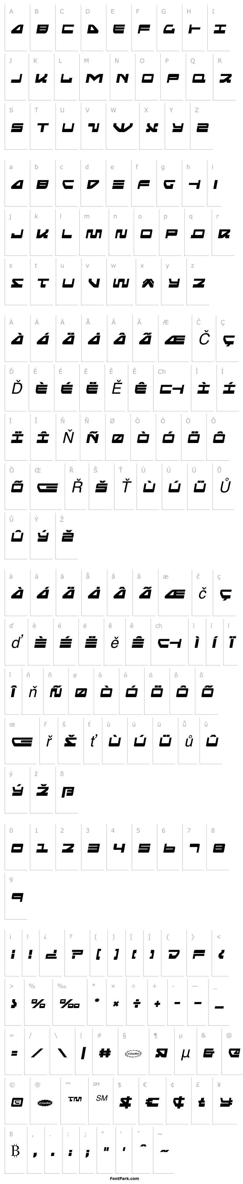 Overview Searider Falcon Semi-Italic