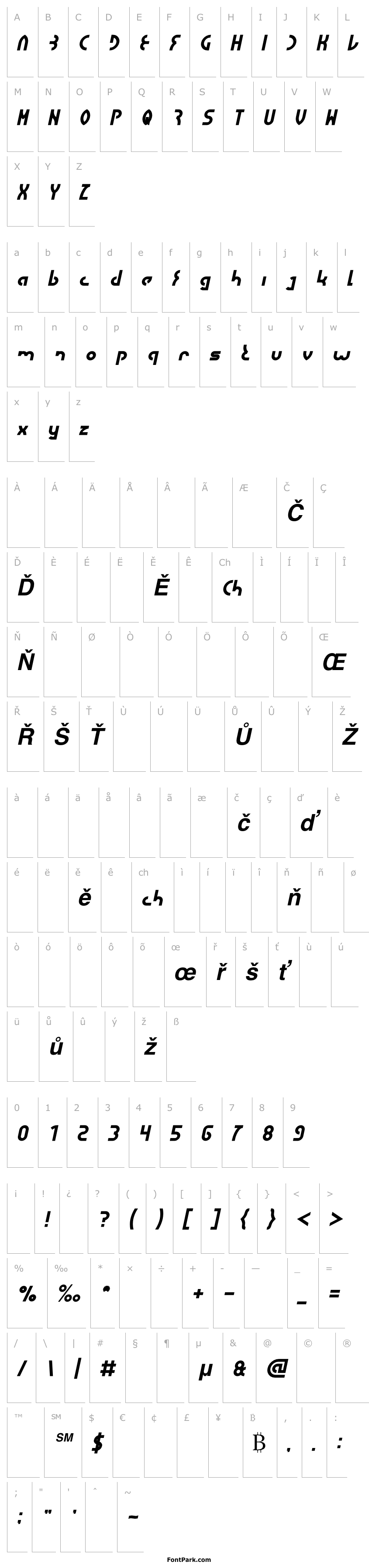 Overview SEBA Bold Italic