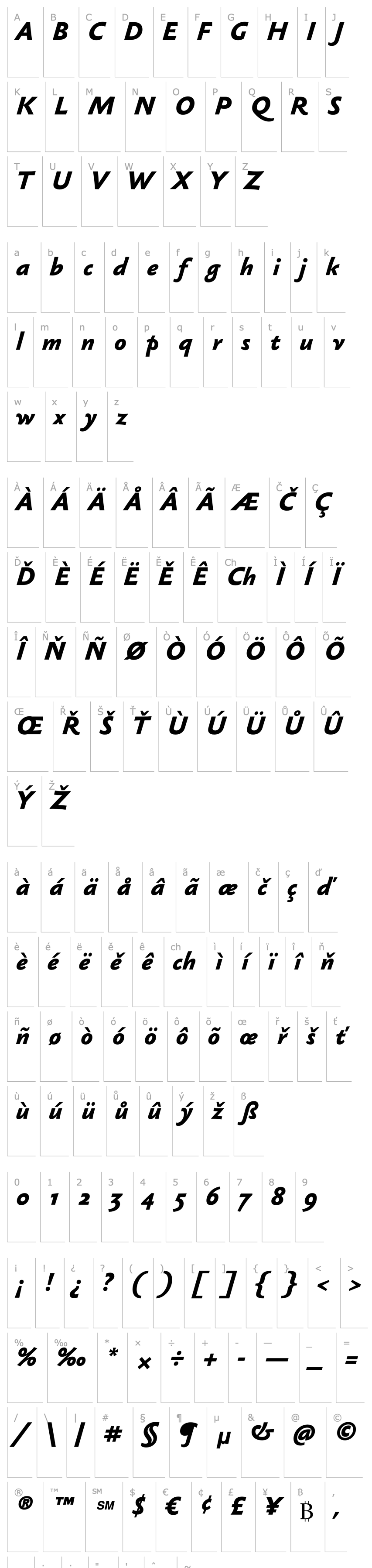 Přehled SebastianMedium-BoldItalic