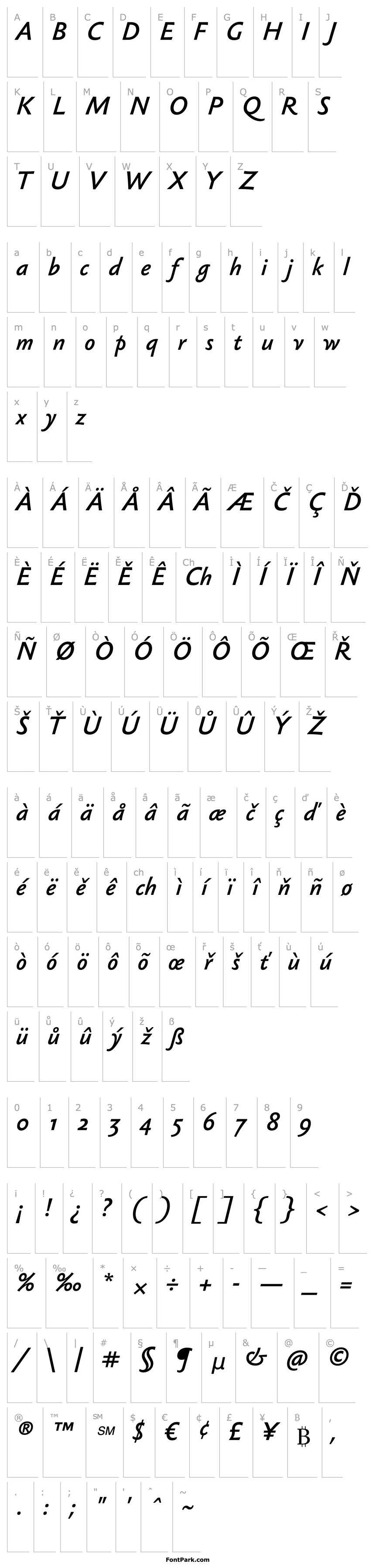 Overview SebastianMedium-Italic