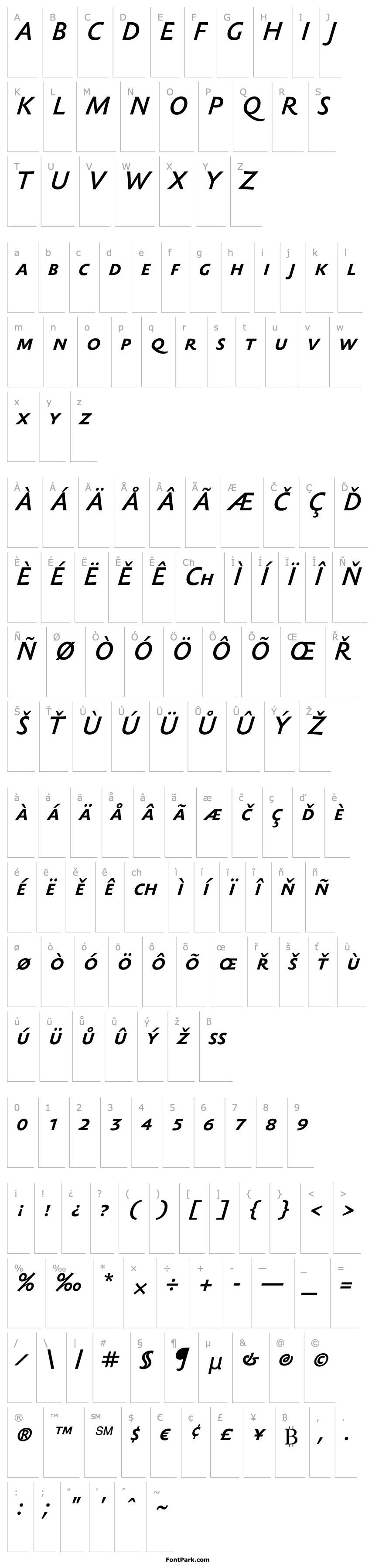 Overview SebastianMediumSC-Italic