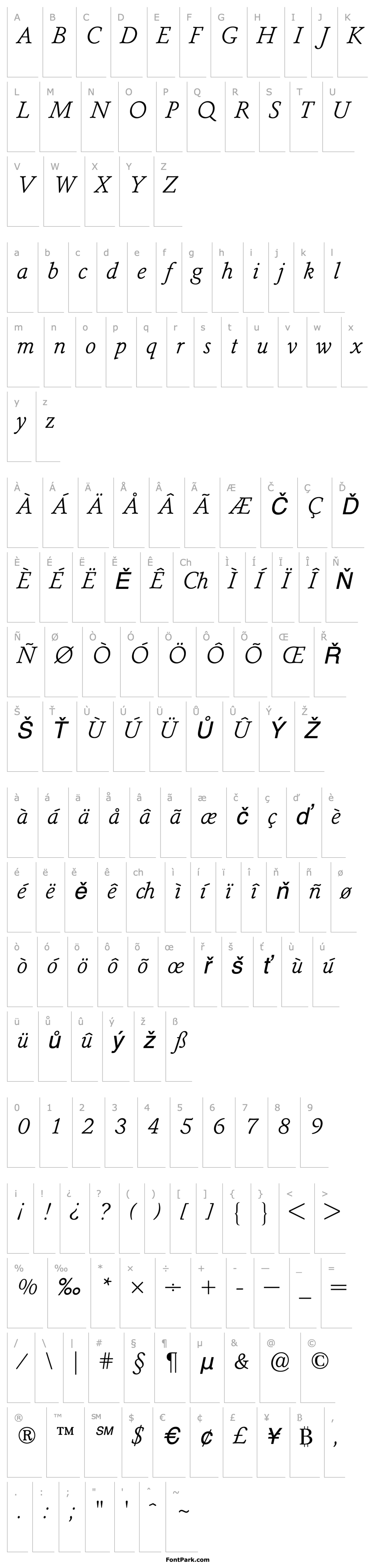 Overview SenecaBQ-LightItalic