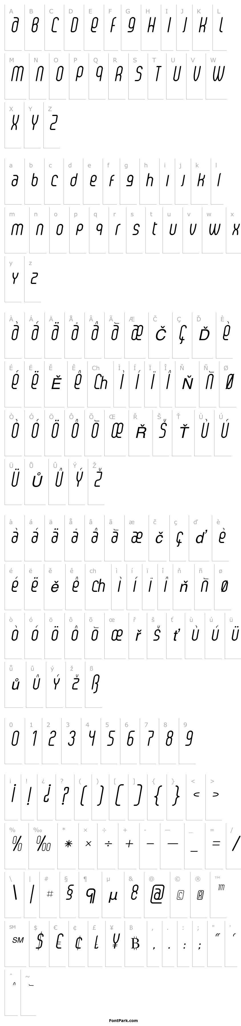 Přehled Senzi-Italic