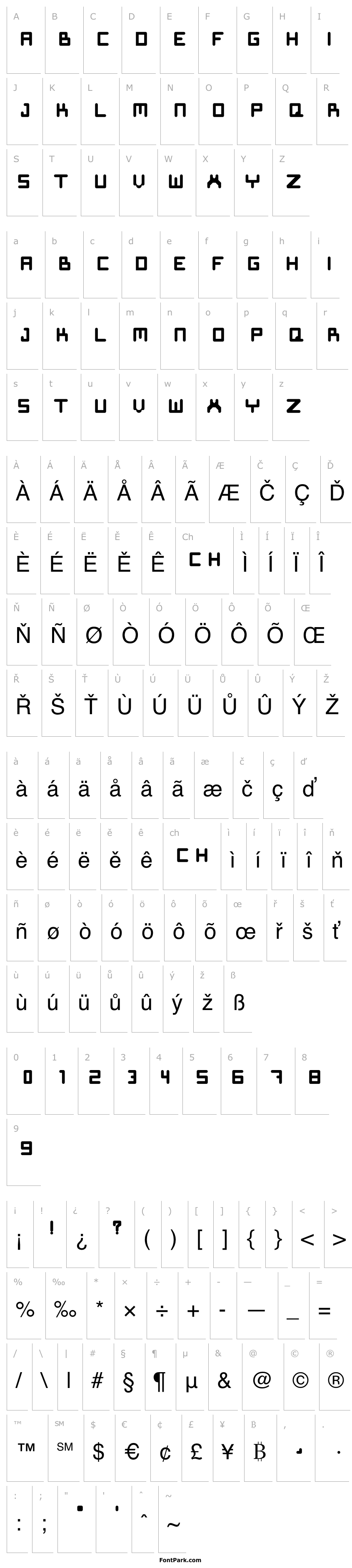 Přehled SeppeFont Regular