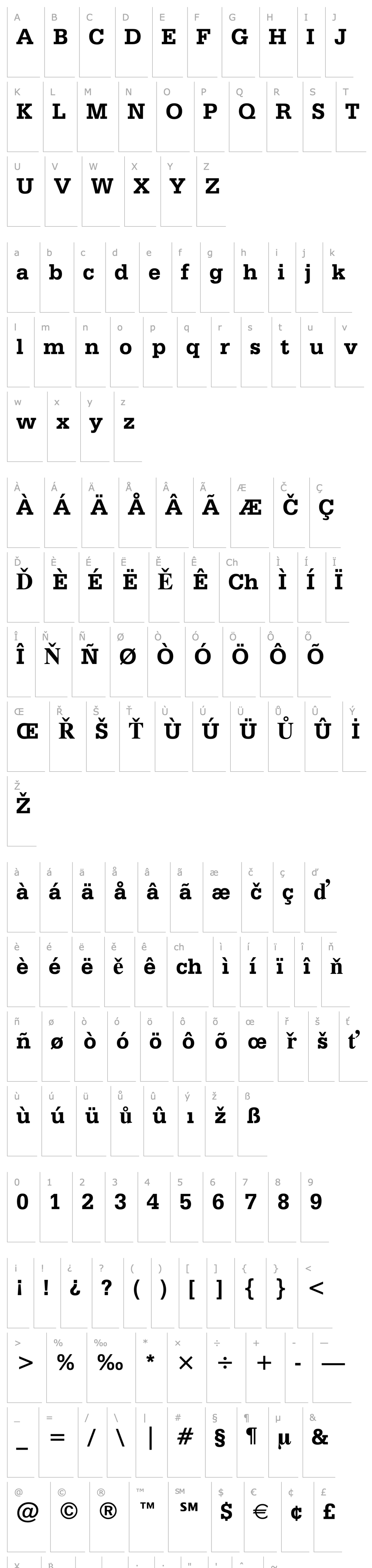 Overview Serifa Bold BT