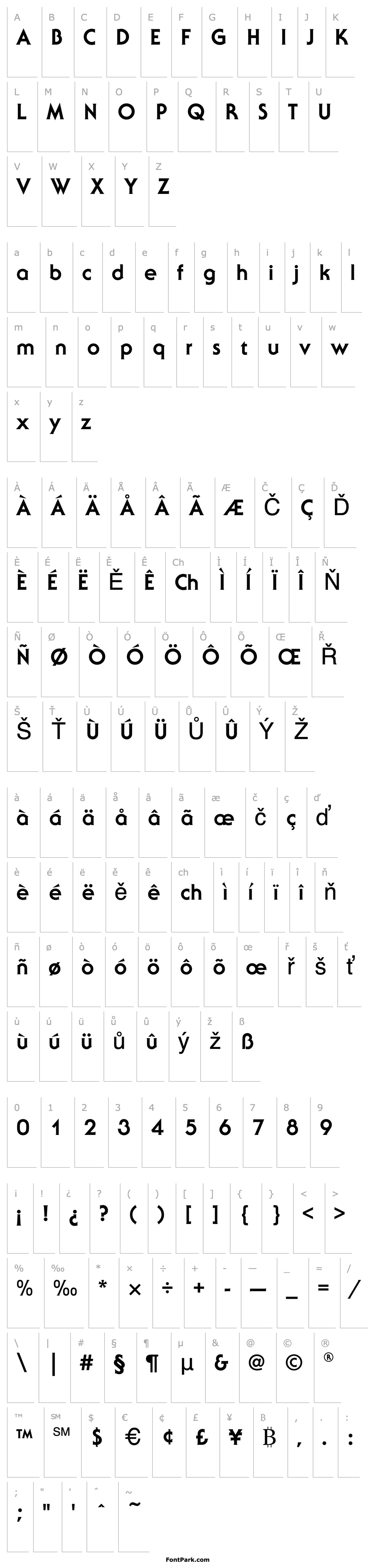 Overview SerifGothicEF-ExtraBold