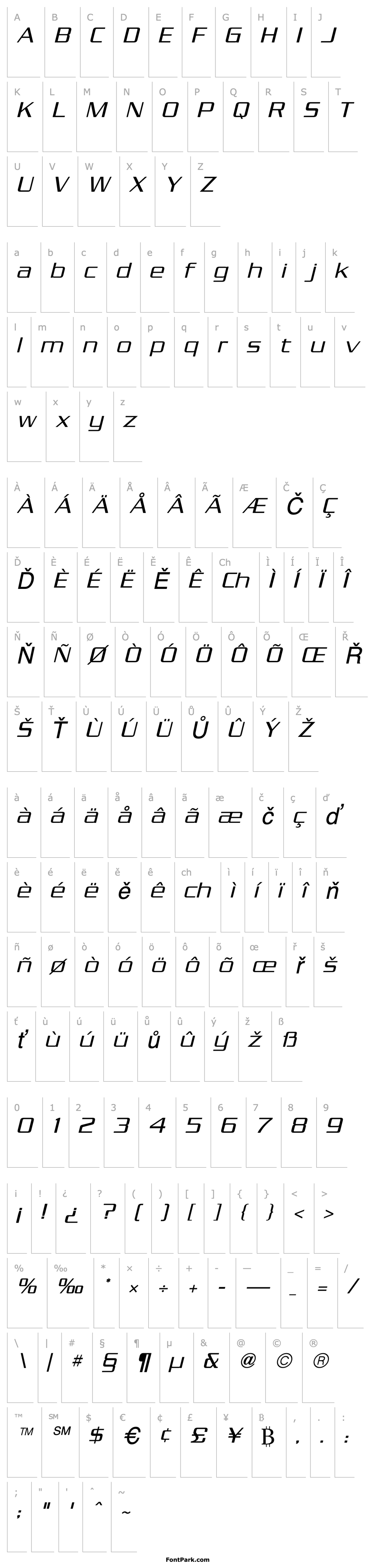 Overview Serpentine Sans ICG Light Oblique