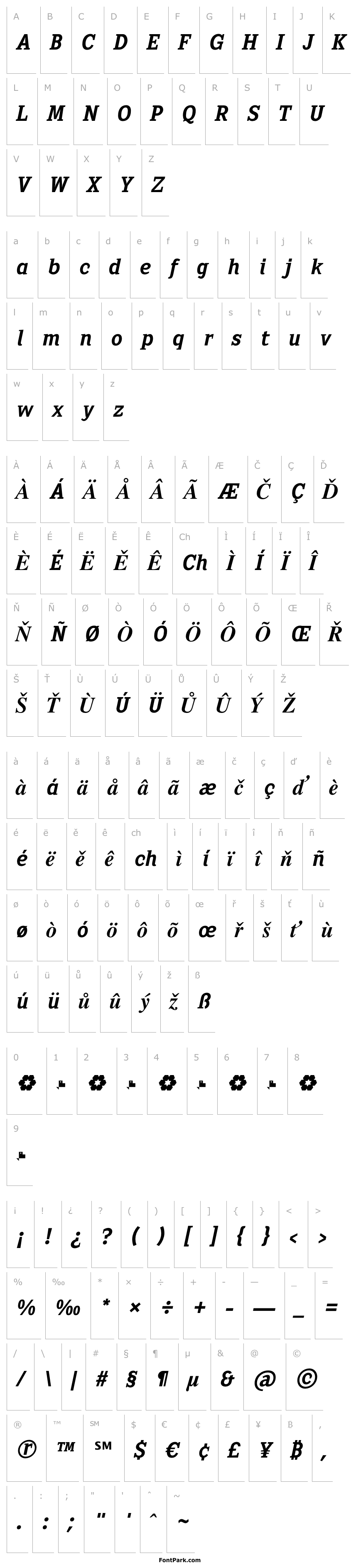 Přehled Sextan Bold Italic