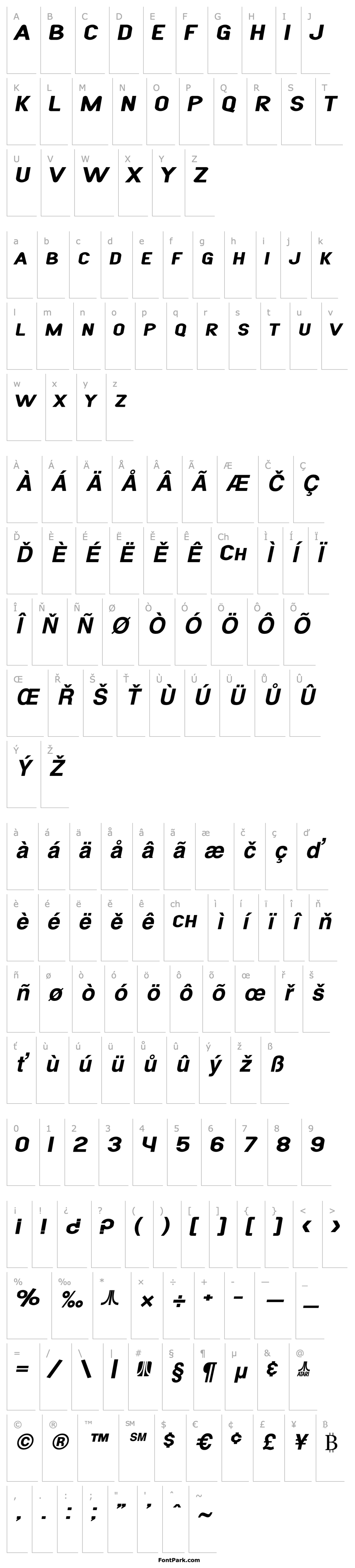 Overview SF Atarian System Extended Bold Italic