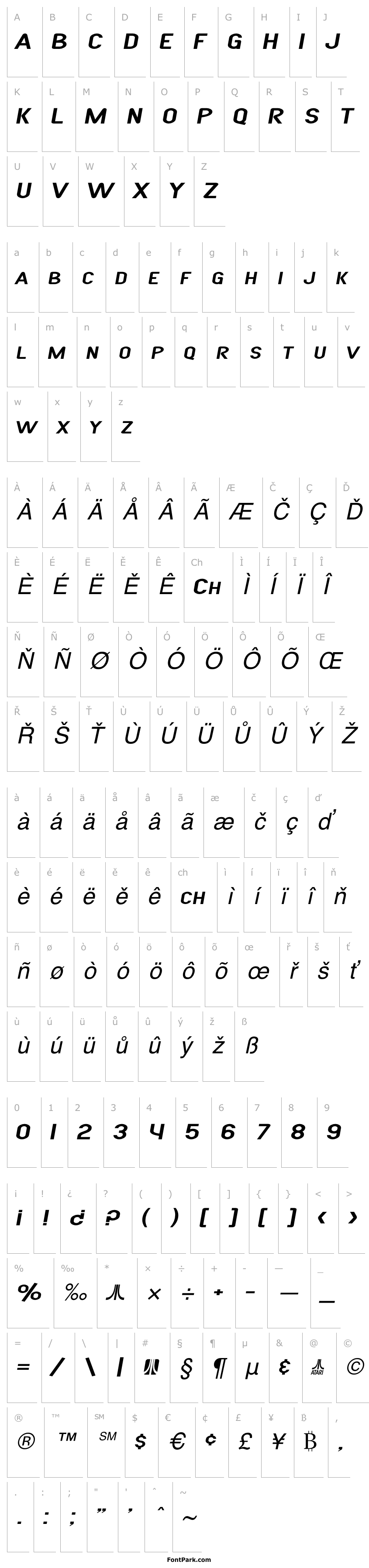 Přehled SF Atarian System Extended Italic