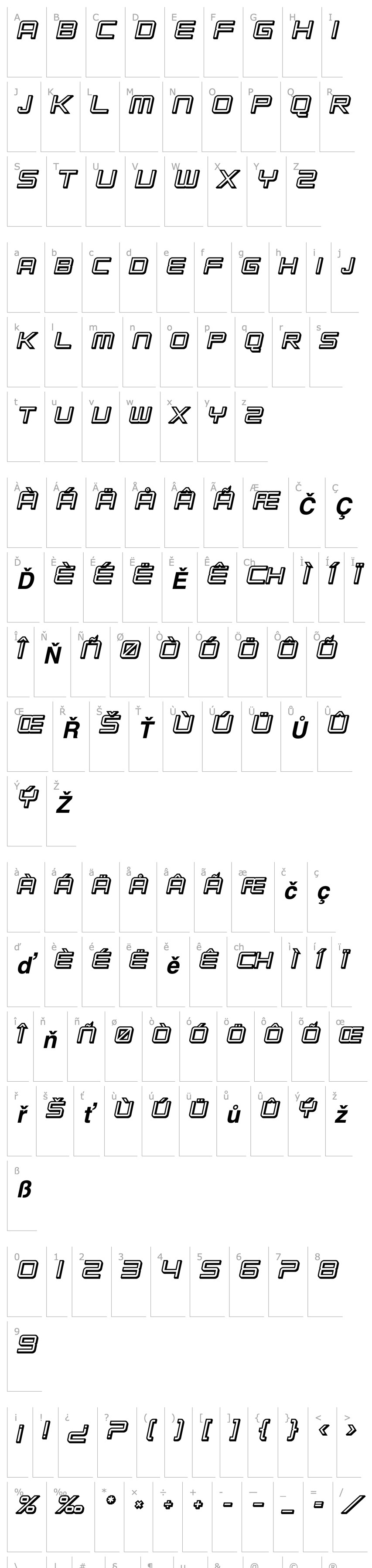 Přehled SF Chromium 24 SC Bold Oblique