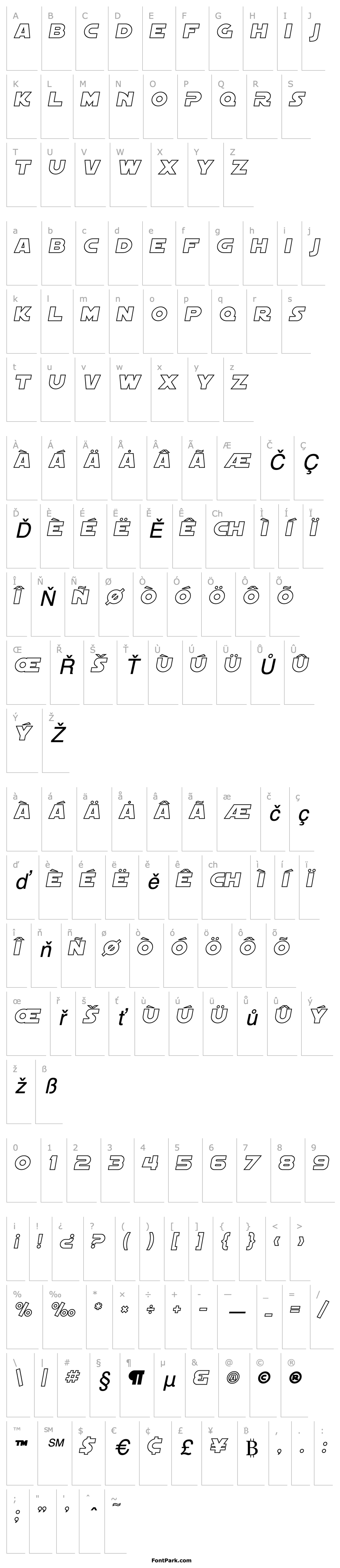 Overview SF Distant Galaxy Outline Italic