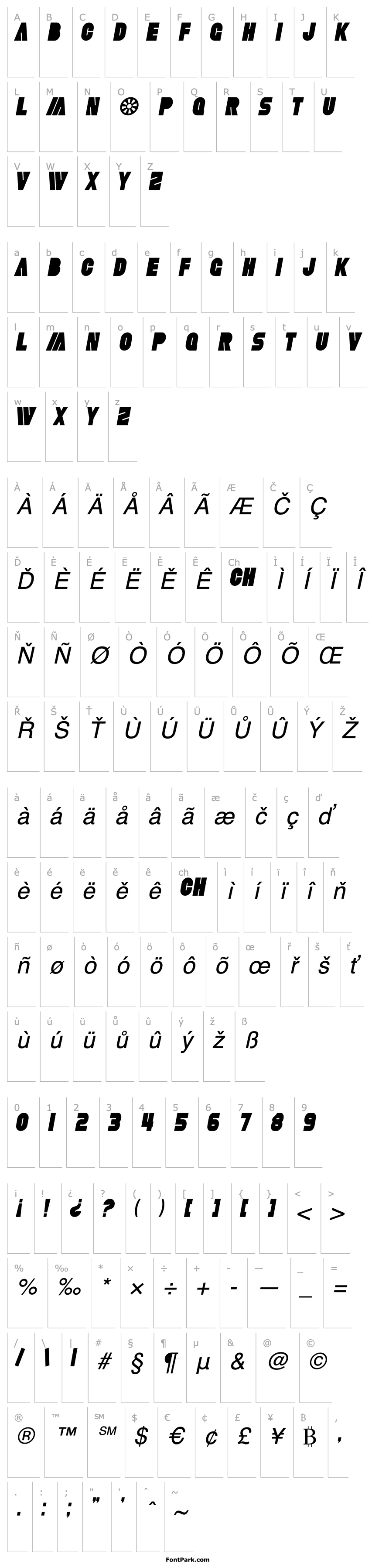 Overview SF Fortune Wheel Condensed Italic