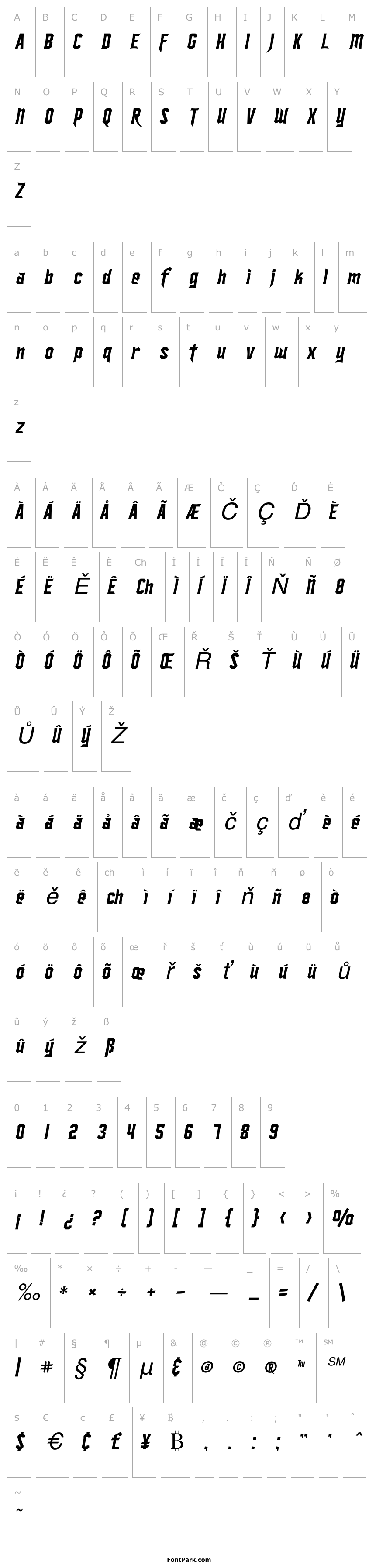 Overview SF Ironsides Italic