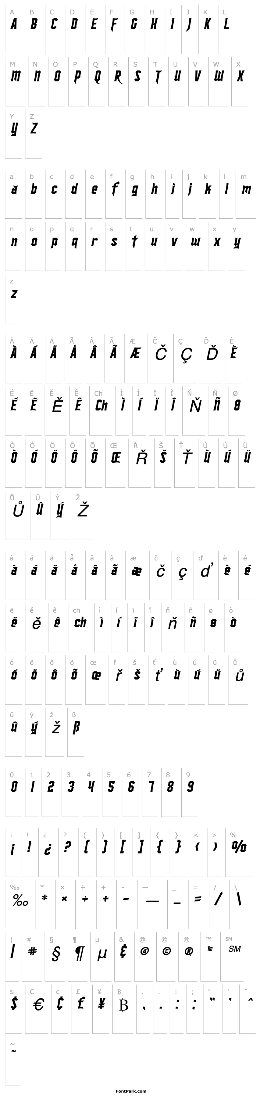 Overview SF Ironsides Italic